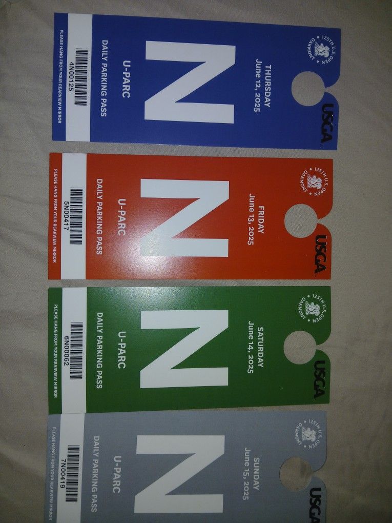 U S OPEN PARKING PASSES