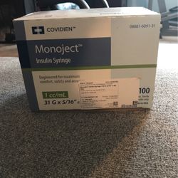 Monoject Insulin Syringes 