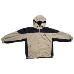 Vintage Ocean Shores Washington Reversible Windbreaker Jacket Beige/Navy