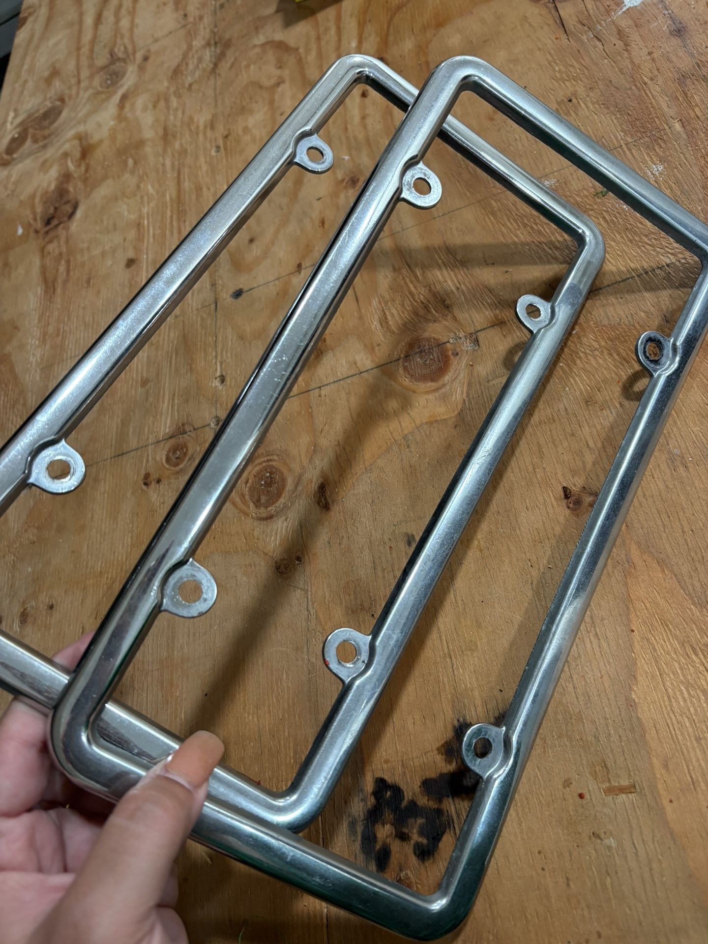 License Plate Frame Scratches All Over But You Can’t Tell From A Far