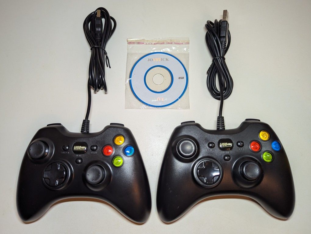 (2) Xbox Style Game Controllers For PC