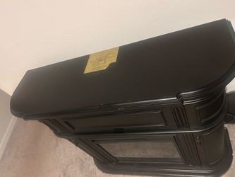 Black electric fire mantel