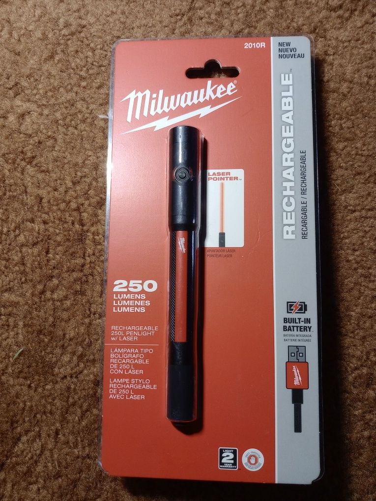 Milwaukee Rechargeable Pen Light w/Laser *New*