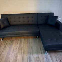 Black Sectional Sofa Bed 👍FREE FINANCING AVAILABLE❗NO CREDIT CHECK❗ 
