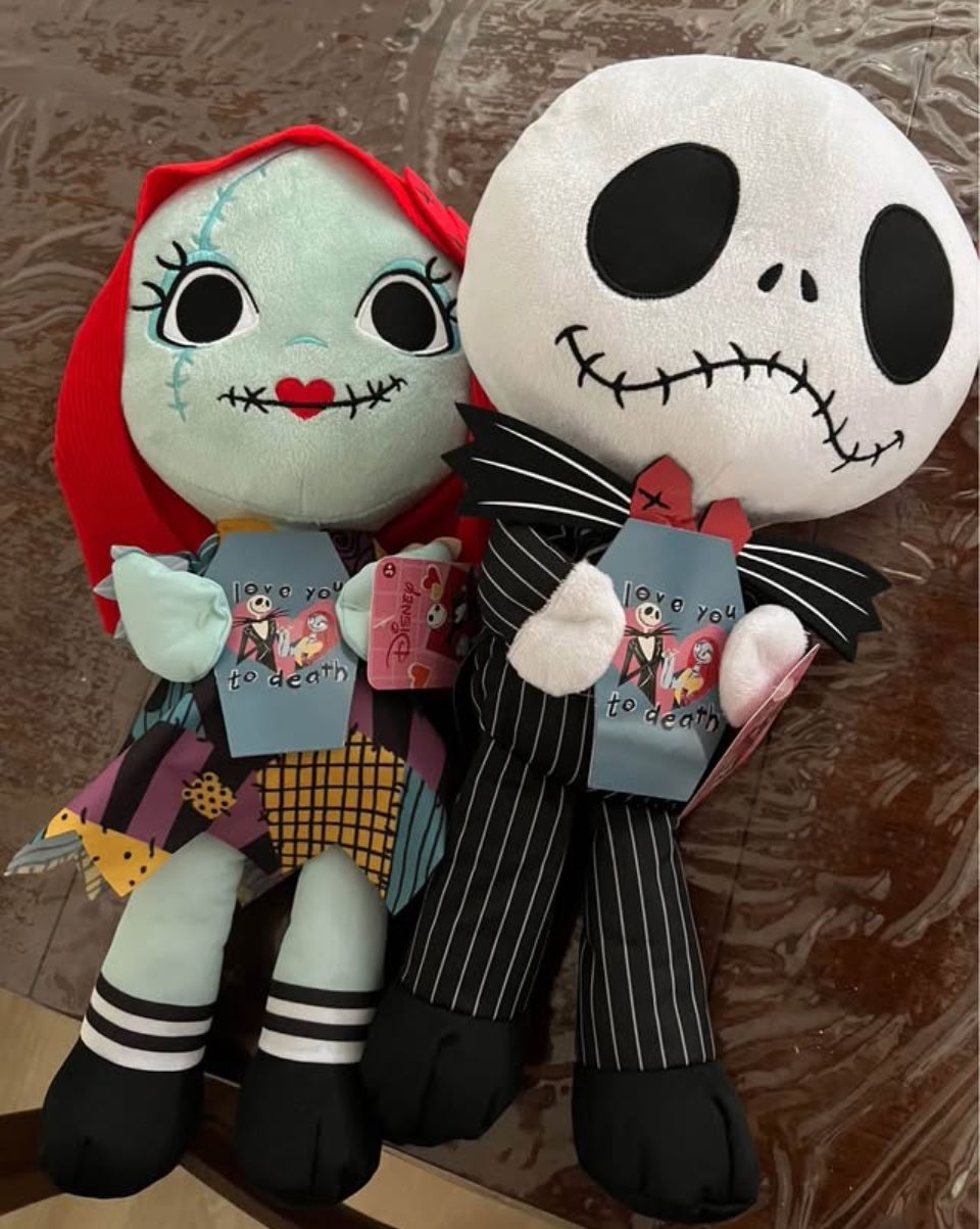 Nightmare Before Christmas Jack & Sally Valentines 2025 Plush