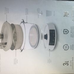 New CWC COOK WITH COLOR 3L Multifunctional Low-Sugar Glass Rice Cooker