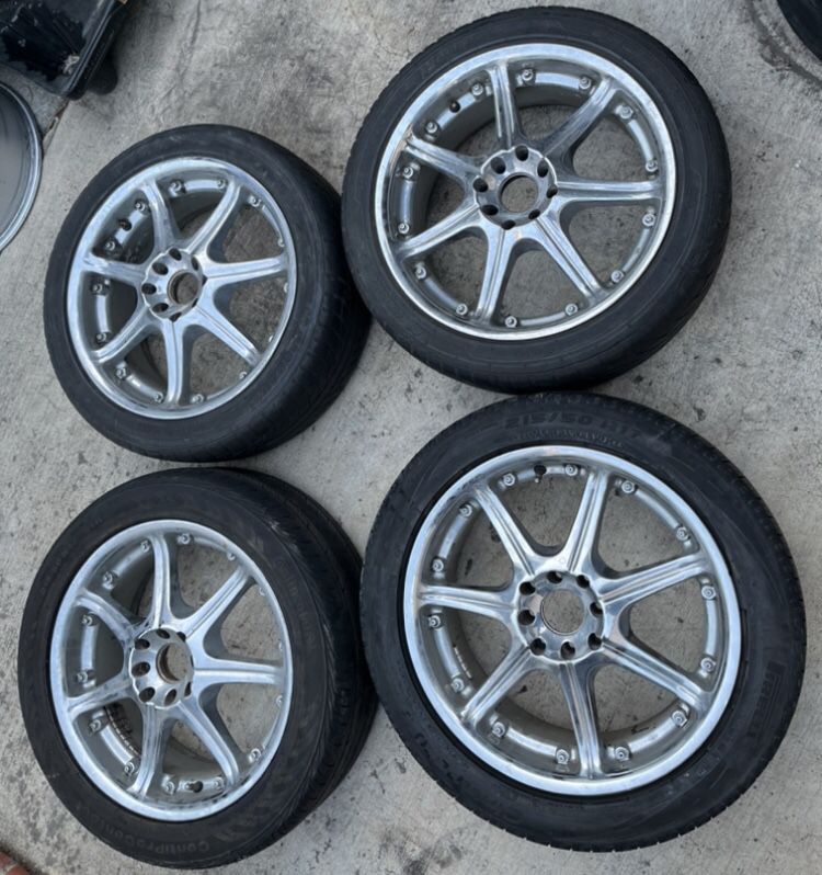 4 X 215/45r17 4x100 4x3.94 4x4.5 4x114.3 Civic Fit Xa Xb Ia Accord Miata Wheels Rims Tires