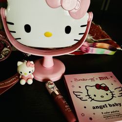 Hello Kitty Mirror And Makeup Bundle $27