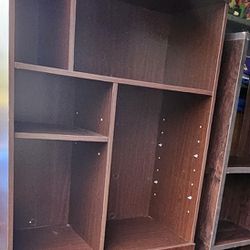 Espresso Shelves Storage Cabinet Bookcase Curio Display Case Armoire Closet Shelf