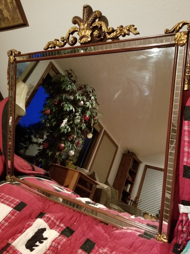 Vintage /Antique Mirror,Lg collector Christmas gift$90.