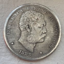 Coin 1 Dollar 1883 Kingdom Of Hawaii 