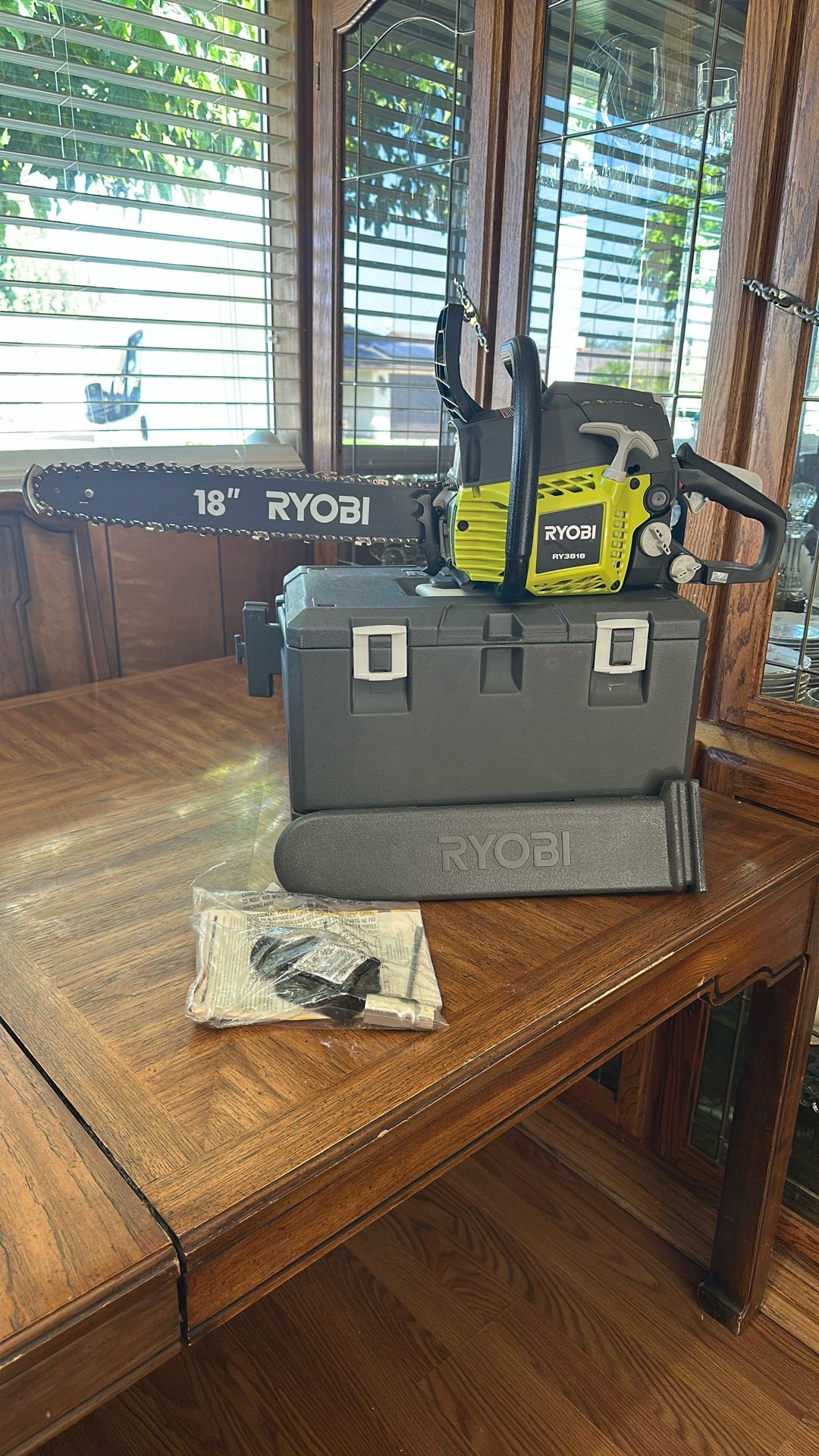 RYOBI 18 in. 38cc 2-Cycle Gas Chainsaw with Heavy-Duty Case