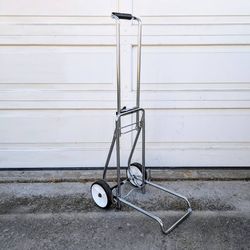 Vintage PFC compact foldable collapsible lightweight luggage grocery laundry utility fold up cart