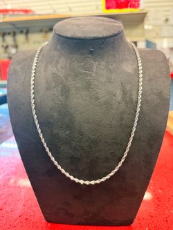 10KT White Gold Rope Chain 46558-1