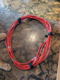 25 foot orange Ethernet cable. Cat 5e