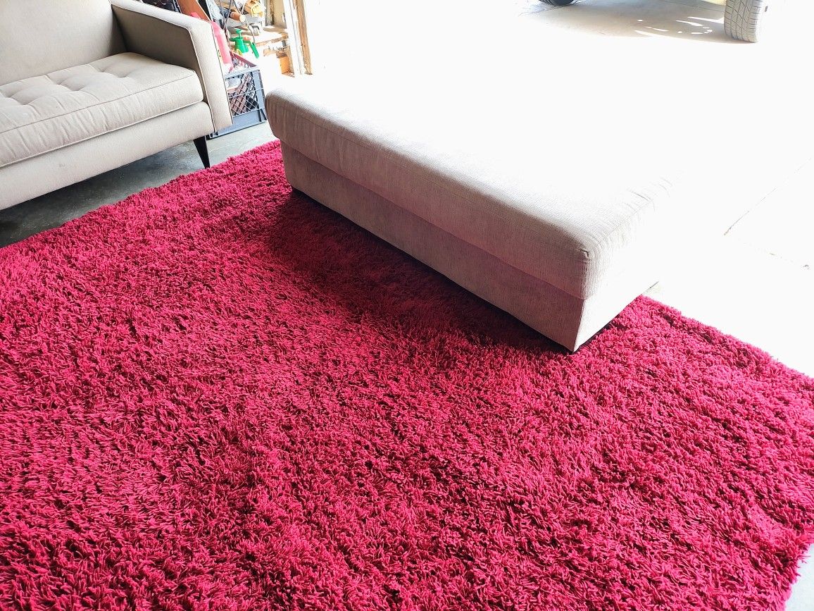 Sofa, Large Ottoman. There Is a Small tear on the loveseat asking $50, $60 with rug