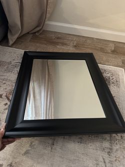 Dark Brown Framed Mirror
