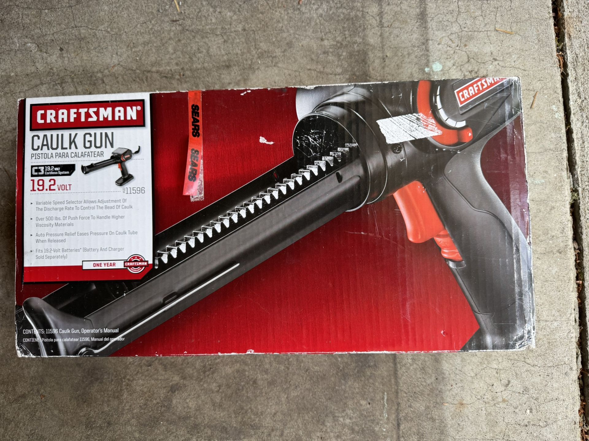 New Craftsman 19.2V Caulk Gun