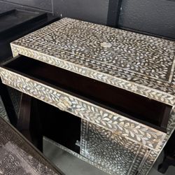 Mother Of Pearl Inlay Console Table 