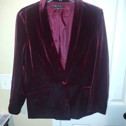 Nice Blazer Burgundy Velvet