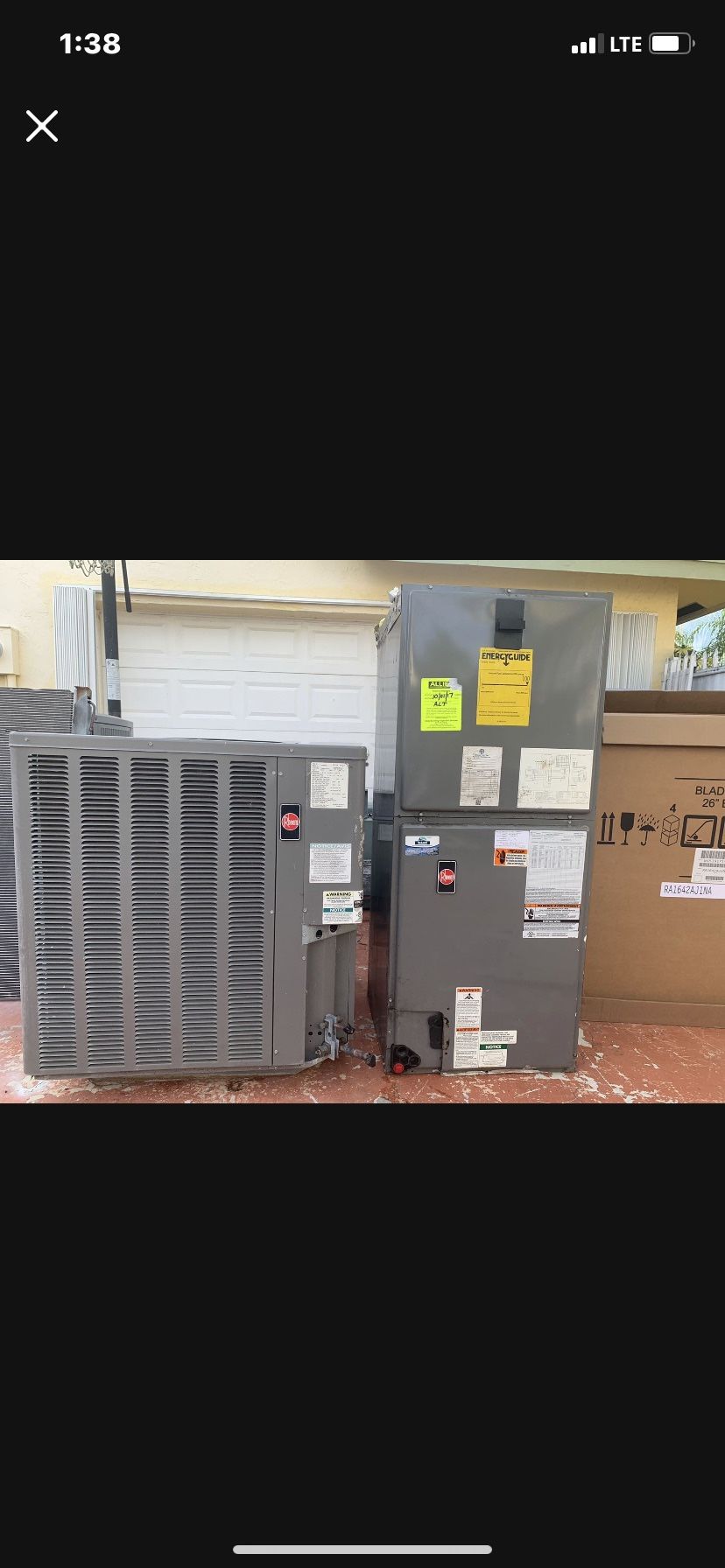 5 Ton Rheem Air Handler And Condenser