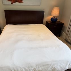 Queen bed frame and nightstand