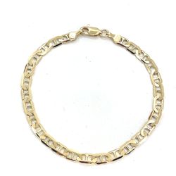 10K Yellow Gold Men's Mariner Bracelet | 8 inches, 4.9mm