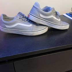 Grey Striped Vans