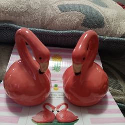 Flamingo Salt and Pepper Shakers