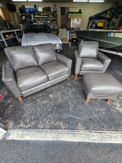 Old Cannery love seat, chair and ottoman.