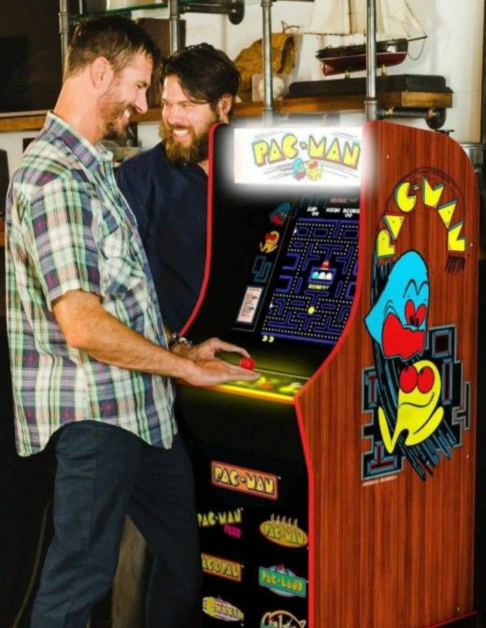 New Arcade1Up Pac-Man Stand Up Arcade Video Game 40th Anniversary Edition - PacMan - Rare - Multiple Games Included - Woodgrain - Assembled Cabinet