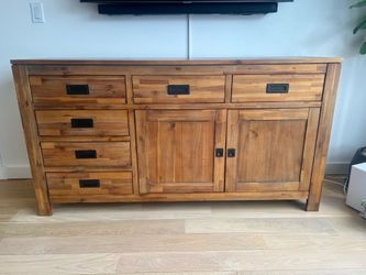 Macy’s Natural Wood Media Storage/Buffet