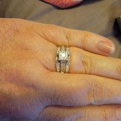 Engagement Ring With Enhancer 14k Gold Diamond
