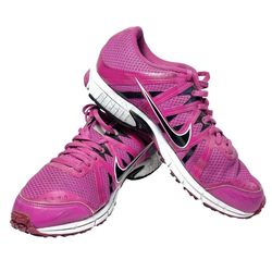 Nike Revolution Running Shoes Womens 8 Pink White Black Swoosh