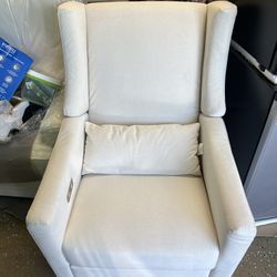 White recliner chair 