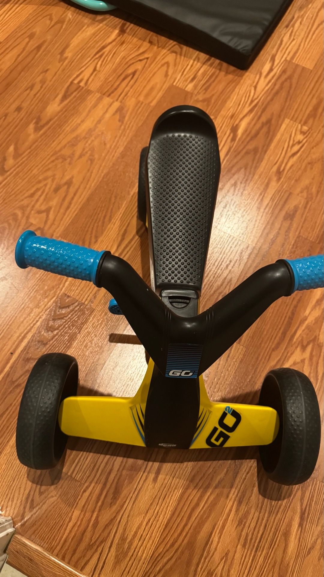BERG Toys GO2 2 in 1 Toddler Push and Pedal Small Go Kart Ride On Toy, Yellow