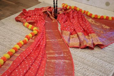 Jaipur-India Bandhej Saree