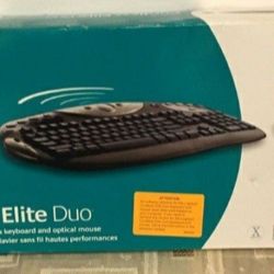 Logitech Cordless Elite Duo Keyboard & Mouse Black