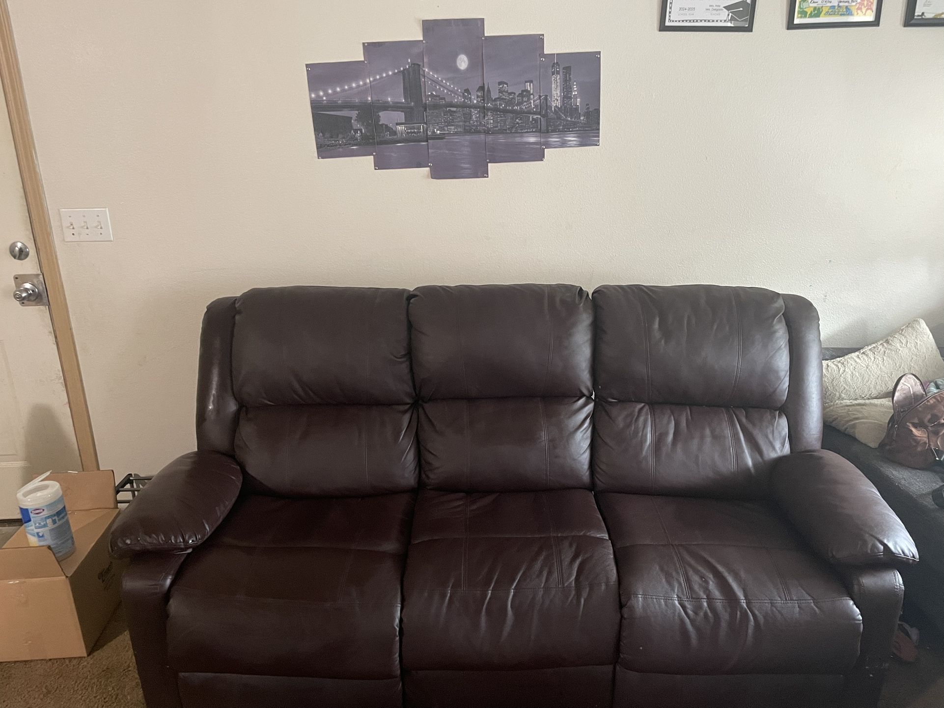 I'm selling a reclining sofa