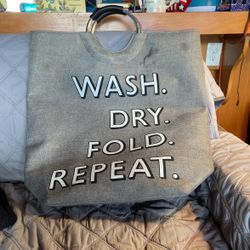 Canvas Laundry Bag 24” Tall X24” Wide. Good Condition 