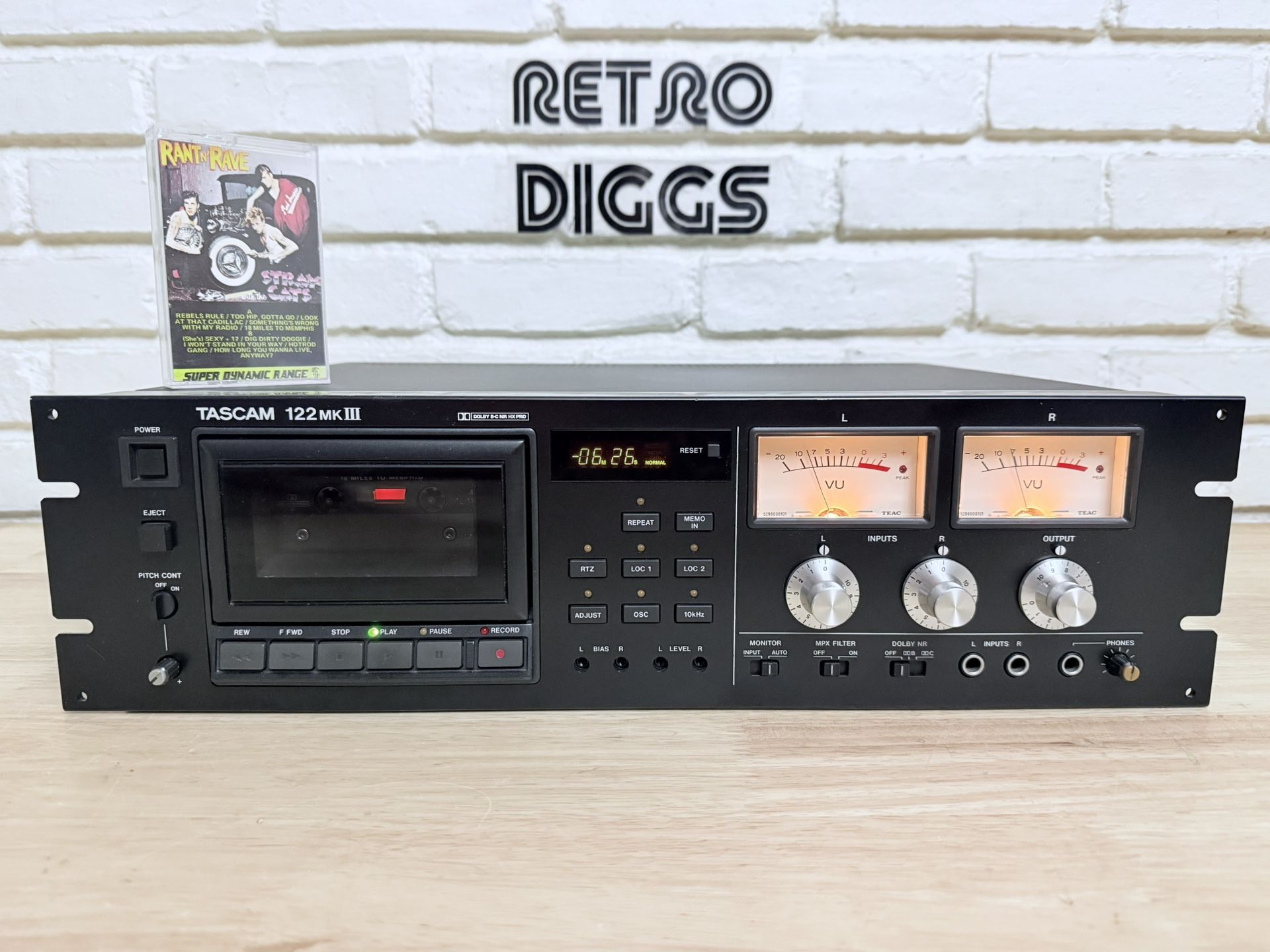 Tascam 122 MKIII Three Head Professional Cassette Deck (serviced)