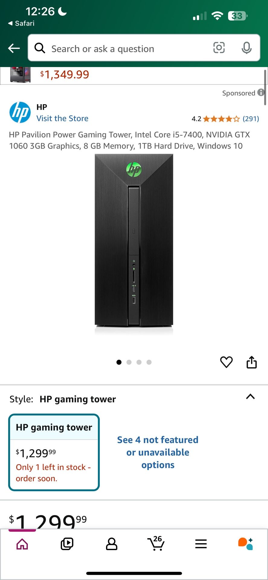 HP Pavilion Power Desktop 580-1xx