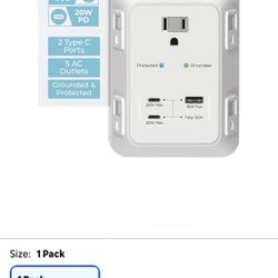 Black + Decker PD USB Wall Charger / Power Surge Protector