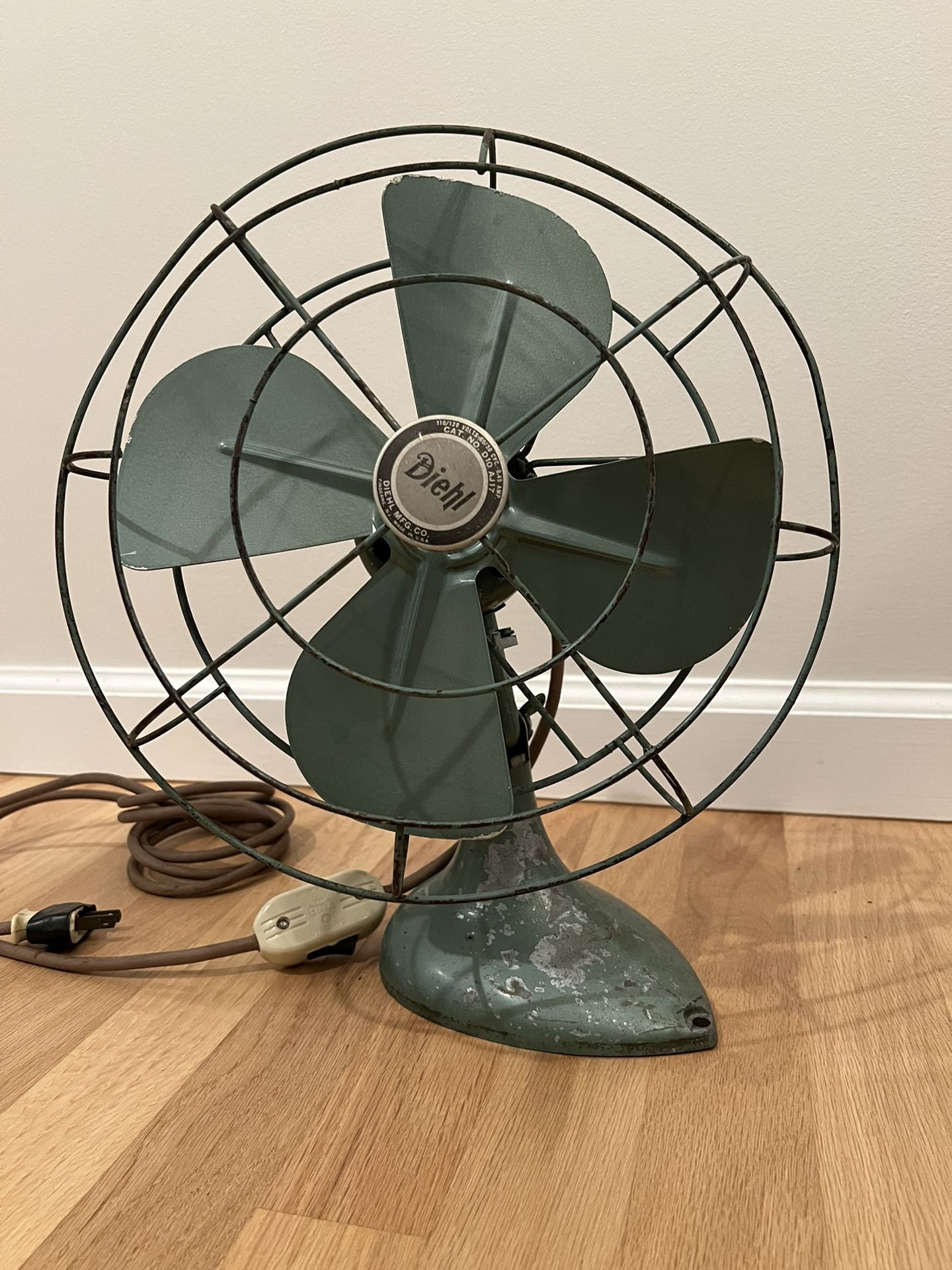 Diehl Antique Fan - Blue/green