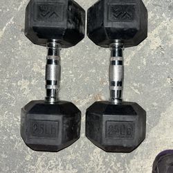 25 Pound Dumbells 