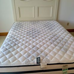 Queen Bed - mattress, frame, headboard 