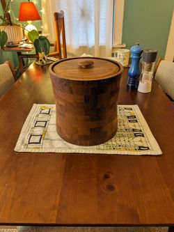 MCM Teak Ice Bucket
