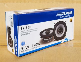 Alpine S Series Car Speakers 1 Set 5.25" 2-Way Coaxial Speaker System 170 Watts S2-S50 🚨 Payment Options Available 🚨 No Credit Needed 🚨 