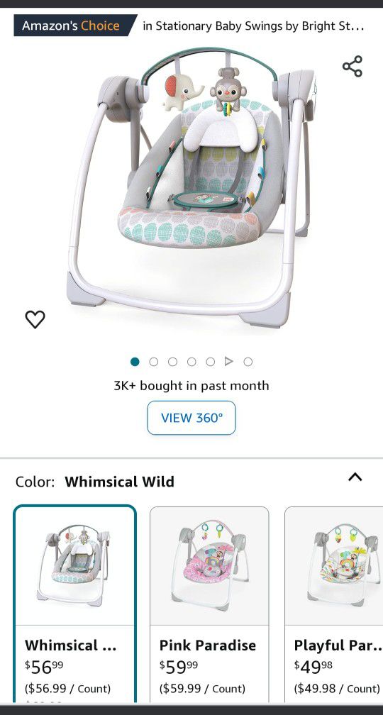 NEW Portable Baby Swings - Several Available 
