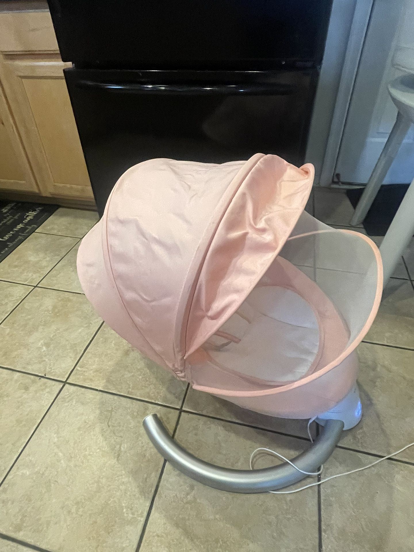 Baby Swing for Infants, Baby Rocker with 5 Speed & 10 Preset Lullabies, Bluetooth Support, 5 Point Harness with Remote Control and 3 Hanging Toys, Pin